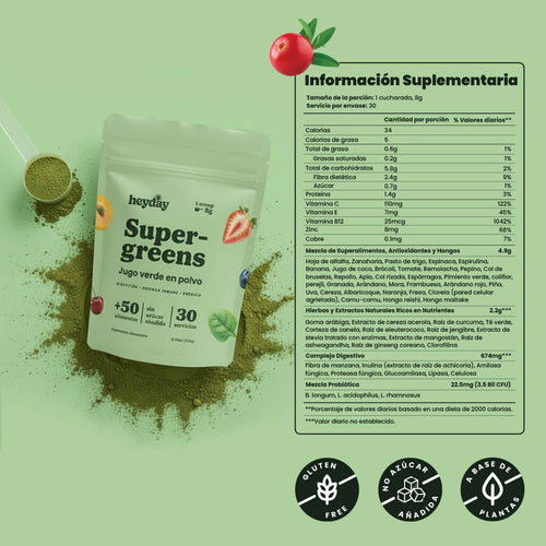 Super-Greens: Jugo Verde en Polvo